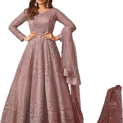 STELLACOUTURE women's indian traditional full length heavy embroidered ethnic salwar suit with dupatta (2318-O) https://amzn.to/3xXCq0o Dresses For Indian Wedding, Embroidery Anarkali, Maxi Frocks, Suit With Dupatta, Designer Anarkali Suits, Frock Dress, Butterfly Embroidery, Anarkali Suit, Trendy Outfit