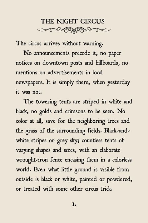 the night circus by erin morgenstern quote printable poster chloeebagi The Night Circus Erin Morgenstern, Books Like The Night Circus, Erin Morgenstern Quotes, Circus Story Ideas, The Night Circus Aesthetic Book, Roles In A Circus, The Starless Sea Quotes, The Night Circus Quotes, The Night Circus Fanart