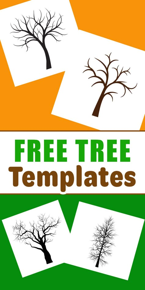 Four Seasons Tree Craft Preschool, Preschool Tree Science Activities, Free Tree Templates, Trees For Preschool Learning, Tree Science Activities For Preschool, Fall Theme Lesson Plans For Preschool, Tree Leaf Craft, Tree Literacy Activities Preschool, Tree Exploration Preschool