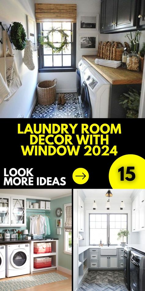 Create a laundry room that is both stylish and functional with our laundry room decor with window for 2024. Discover a variety of window sill decor ideas, alongside a wealth of inspiration, all designed to transform your utility space into a place of beauty and efficiency. Laundry Room Curtain Ideas, Laundry Room With Window, Window Sill Decor Ideas, Laundry Room Window, Laundry Room Curtains, Small Window Treatments, Utility Space, Laundry Room Decorating, Window Sill Decor