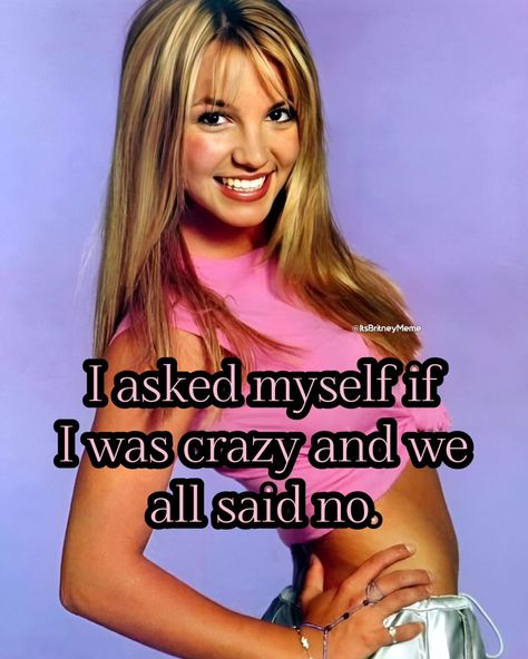 It's Britney, Meme! - Britney Spears Memes 💕 | Happy delulu Tuesday 😅🫶 #BritneySpears #britney #delulu #MoodBoard #millennial #genz #millennials | Instagram Britney Spears Meme, Britney Meme, 90s Memes, Spears, Britney Spears, Kpop Memes, Diva, Funny Quotes, Songs