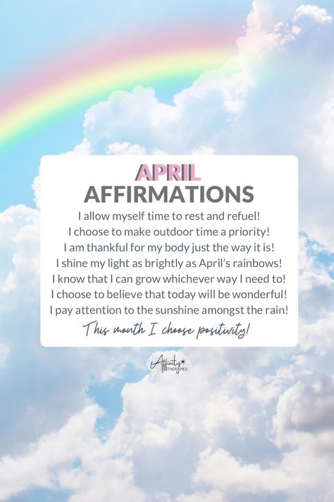 April Affirmations, Monthly Affirmations, Spiritual Healing, Choose Me, My Way, Affirmations, Meditation, Spirituality, Healing