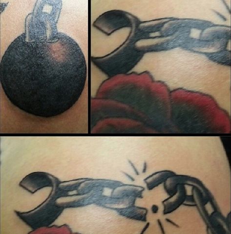 CafeMom.com : Ball & Chain : 40 Inspiring Tattoo Ideas to Get After a Divorce -- Sometimes breaking up isn't actually hard to do. This is a good one for those with a sense of humor about it all. Divorce Tattoo, Thistle Tattoo, After A Divorce, Sting Like A Bee, Instagram Heart, Instagram Ladies, Still I Rise, Love Is Everything, Ways To Be Happier