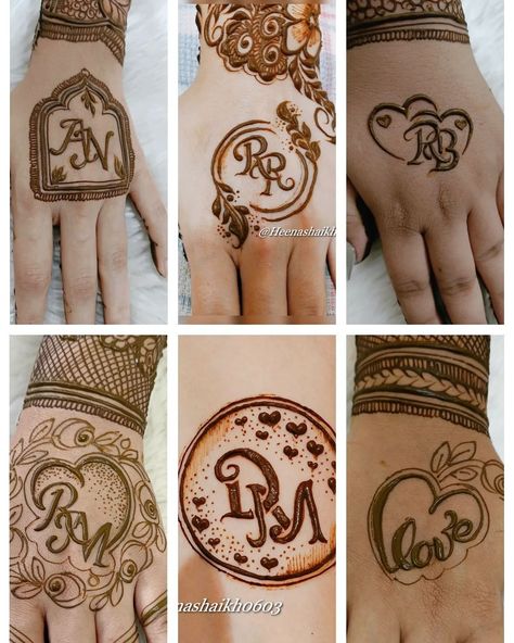 Mehandi Letters Design, Mehendi With Initials, Mehndi Letter Design, Initial Mehndi Designs, As Mehndi Design Letter, A Alphabet Mehndi Design, Letter Mehendi Designs, Alphabet Mehendi Designs, Groom Mehendi Designs Simple