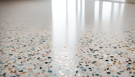 ❤️ Explore the revival of Terrazzo Trend 2024 as we delve into the latest in chic flooring, countertops, and more for modern interiors. ...  #terrazzotrend2024 Decorating With Terrazzo Floors, Terrazzo Tile Entryway, Modern Terrazzo Floor, Mid Century Modern Terrazzo Floors, Faux Terrazzo Floor, Terrazo Kitchen Flooring, Terrazzo Tiles Living Room, Terrazo Bathroom Flooring, Terazzo Floor Interior