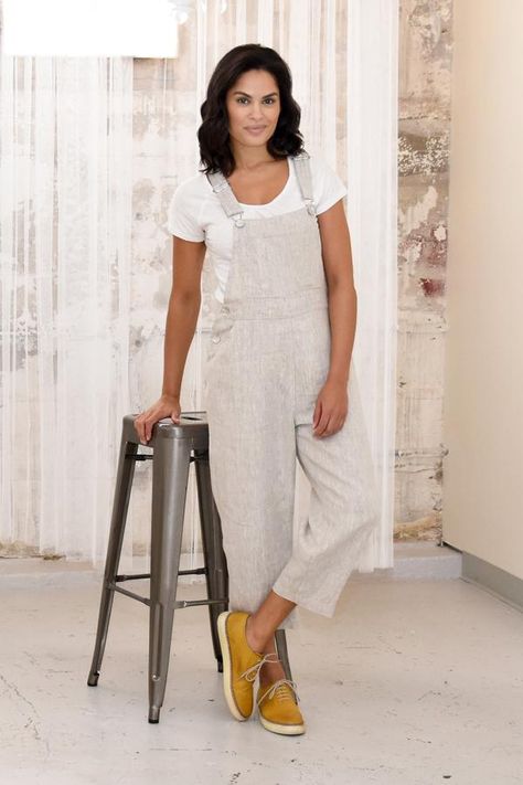 Linen overalls outfit