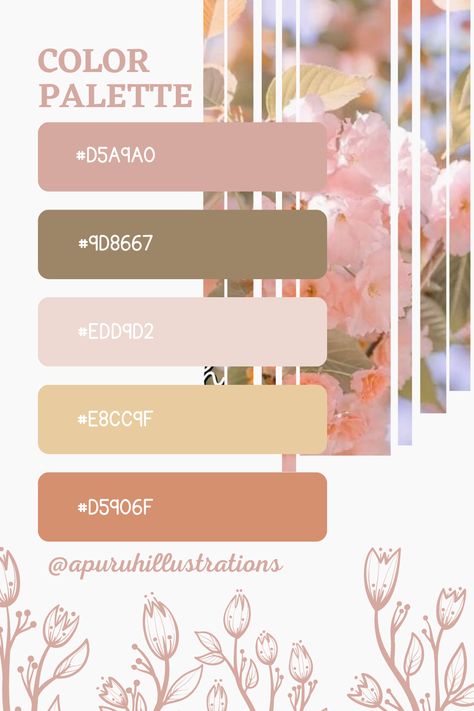 Bakery Color Palette Colour Schemes, Canva Color Pallete Code, Canva Pallete Ideas, Milk Tea Color Palette, Cozy Colour Palette, Baby Girl Color Palette, Picnic Color Palette, Korean Color Palette, Canva Colour Palettes