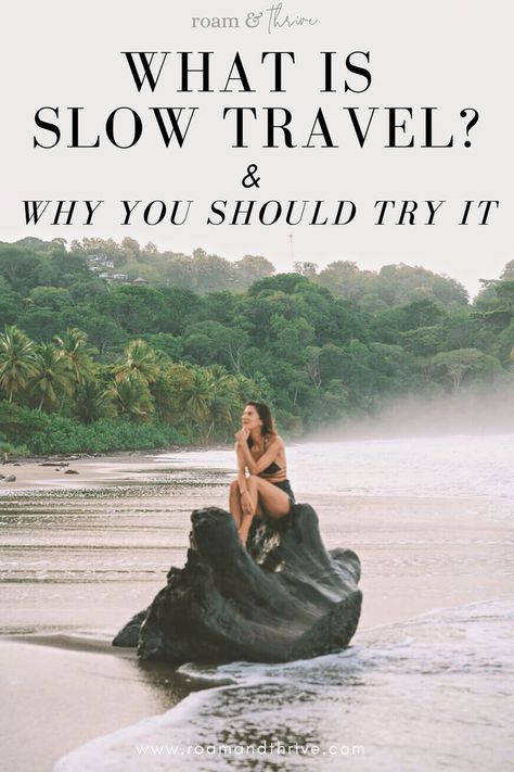 Find out everything you need to know about slow travel. How to get into it and the principles you need to know to travel slowly, consciously and with purpose. Discover what slow travel and do for you. Slow travel | Slow travel tips | mindful travel | conscious travel Travel With Purpose, Slow Travel Aesthetic, Mindful Travel, Wellness Travel, Travel Savings, Minimalist Travel, Eco Friendly Travel, Slow Travel, Need A Vacation