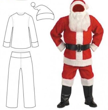 Santa Suit Pattern, Suit Pattern, Santa Suits, Santa Claus, Christmas, Pattern, Quick Saves, Molde, Natal