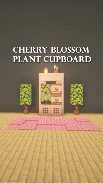 Arayzia on Instagram: "Minecraft Cherry Blossom Plant Cupboard Tutorial 🌸Follow for more! 🌿Check out my other socials in my bio! 🦋 No Reposting _________________________________ #minecraft #minecraftjava #minecraftjavaedition #minecraftbedrock #minecraftpe #minecraftpocketedition #minecraftbuilds #minecraftbuild #minecraftbuilding #minecraftbuilder #minecraftarchitecture #minecraftideas #minecraftonly #minecraftdaily #minecraftcreations #minecraftpc #minecrafthouse #minecrafthouses #minecrafthouse #minecrafter #minecrafters #minecrafttutorial #coquette #bow" Minecraft Kitchen Ideas Cherry Blossom, Cherry Blossom House Minecraft Inside, Cherry Interior Design Minecraft, Cherry Blossom House Decor, Cherry Furniture Minecraft, Cherry Blossom Wall Design Minecraft, Cherry Blossom House Decor Minecraft, Cherry Decor Minecraft, Minecraft Cupboard