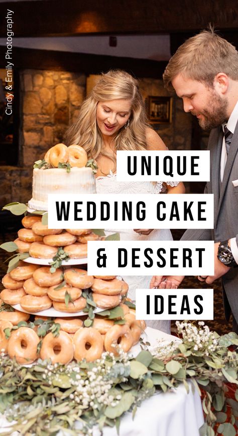 Click through the photo gallery and take a look at some of the most unique wedding cake and dessert ideas we’ve seen. We hope it brings you some sweet inspo! No Wedding Cake Ideas, Non Traditional Wedding Cake Ideas, Wedding Dessert Ideas Instead Of Cake, Alternate Wedding Cake Ideas, Unique Wedding Desserts, Southern Wedding Food, Wedding Reception Food Buffet, Wedding Cales, Outdoor Wedding Reception Decorations