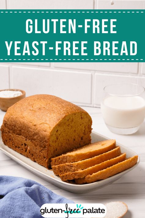 This gluten-free yeast-free bread recipe is the ultimate solution for anyone looking for a delicious and easy homemade bread recipe without gluten or yeast. Gluten Free Bread With Yeast, Gluten Free Yeast Free Bread Machine Recipes, Gluten Free Bread Without Yeast, Gluten Free Yeast Free Bread Recipes, Yeast And Dairy Free Recipes, Gluten And Yeast Free Bread, Gluten Free No Yeast Bread, Yeast Free Bread Machine Recipes, Gluten Free Yeast Bread Recipes