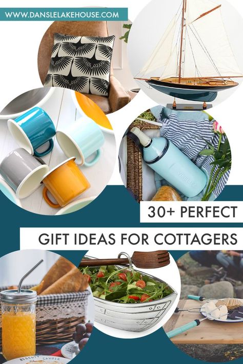 Holiday Gift Guide: Gifts for the Cottage. Find gift ideas for the cottager, cabin, country folk or rural dwellings! Lots of cute and quirky gifts for the country home. #giftguide #gifts #cottagelife #christmas Wood Coasters Diy, Handmade Tree Ornaments, Aqua Inspiration, Diy Mantel, Cottage Gifts, Lake Gifts, Kids Clay, Party Projects, Holiday Pins