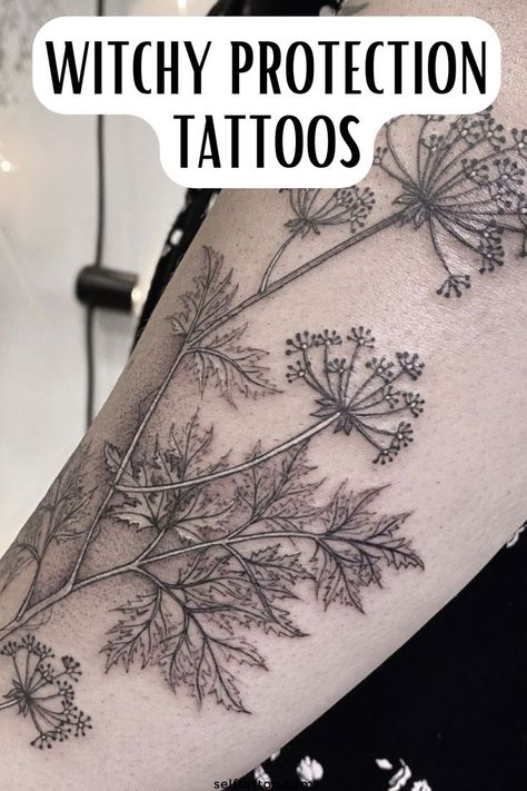 Many people who identify as pagans, Wiccans, or witches often do certain rituals to protect themselves and their spaces from negative energy. You can take this idea further and give yourself 24/7 protection wherever you are by getting a protection tattoo. A witchy-themed protection tattoo can take many forms, from flowers and specific tarot cards to ancient runes from the Norse religion. Protection Tattoos, Witchy Protection, Leg Band Tattoo, Leg Band Tattoos, Self Tattoo, Epic Dragon, Band Tattoo Designs, Band Tattoo, Runes