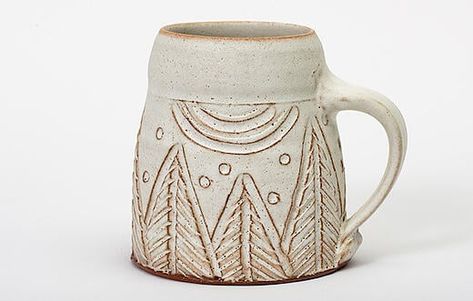 Keep Cozy this Winter ❄️ Holiday Pottery, Wood Mug, Maine Gifts, Winter Woods, Slab Pottery, Hand Built Pottery, Clay Mugs, Winter Wood, Pottery Crafts