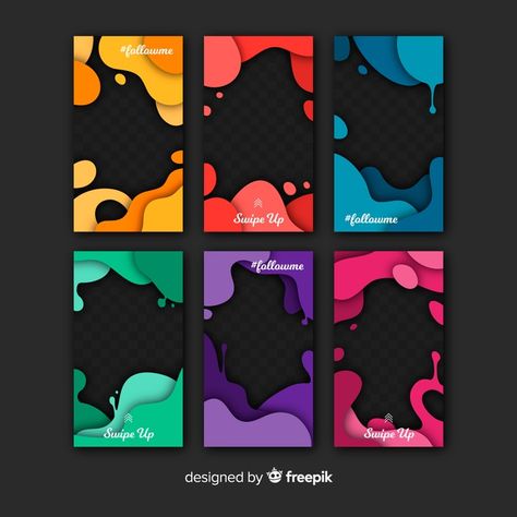 Abstract Web Design, Abstract Shapes Art, Media Design Graphics, Story Design Ideas, Abstract Vector Art, Story Format, Insta Design, Colorful Template, Template Color