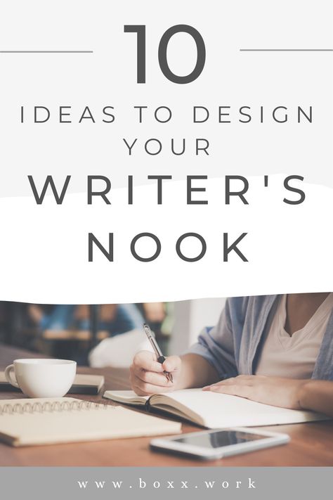 There are some fundamental elements for a well designed writer's nook. A place for uninterrupted time leads the list, kind of like a backyard office studio. #amwriting #writing #writinglife #writingcommunity Writing Studio Ideas, Writing Room Ideas, Backyard Office Studio, Writers Office, Author Office, Writers Nook, Kids Homework Room, Writer's Desk, Writer's Office