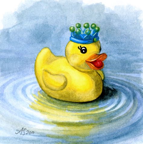 Rubber Duck Drawing, Rubber Duck Bathroom, Lucky Ducky, Duck Drawing, Duck Art, Art Bathroom, Arte Inspo, Rubber Ducky, Camping Art