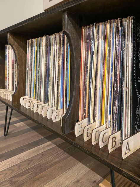 Efficiently organize your vinyl collection with our laser-engraved record LP dividers. Sort by genre or alphabetical order with ease. Keep your music library neat and accessible while adding a touch of personalization. A must-have for any vinyl enthusiast. Record Organization, Vinyl Record Dividers, Album Organizer, Vinyl Record Organization, Song Stuck In Your Head, Vinyl Record Furniture, Vinyl Record Room, Turntable Setup, Record Organizer