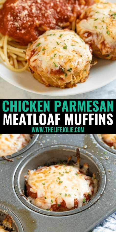 Chicken Ground Meat Recipes Healthy, Dinner Ideas Easy Quick Busy Mom Families Weeknight Meals, Chicken Parmesan Meatloaf, Mini Meatloaf Muffins, Parmesan Meatloaf, Cutlet Recipes, Chicken Meatloaf, Meatloaf Muffins, Chicken Cutlet