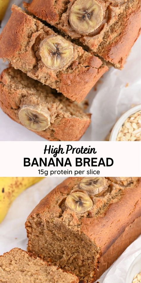 Banana Recipes Protein Powder, Healthy Banana Bread With Protein Powder, High Protein Banana Bread Recipe, Almond Flour Protein Banana Bread, Bariatric Banana Bread, Banana High Protein, Single Serve Protein Banana Bread, Protein Peanut Butter Banana Bread, Healthy High Protein Banana Bread