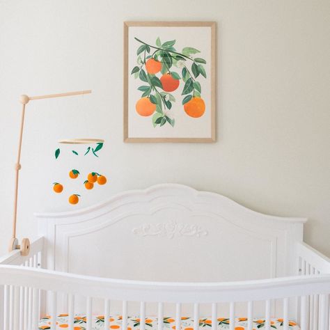 Orchard Themed Nursery, Orange Theme Nursery, Orange Themed Nursery, Citrus Nursery Theme, Fruit Nursery Theme, Lemon Nursery Theme, Tangerine Nursery, Fruit Themed Nursery, Clementine Nursery