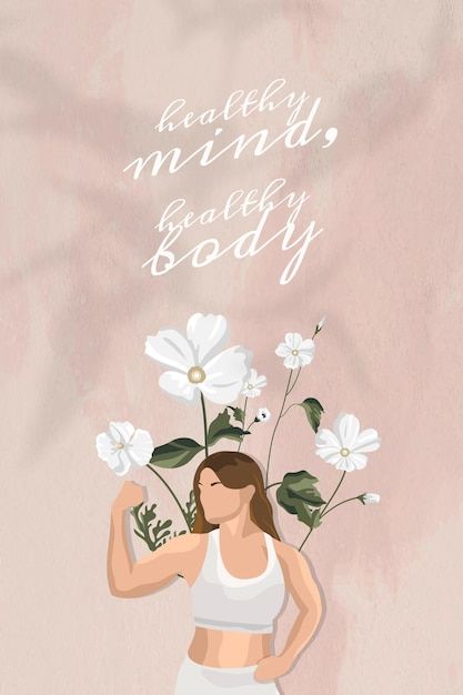 Yoga Woman, Yoga Themes, Yoga Illustration, Wellness Yoga, Free Illustration Images, Floral Banners, Wallpaper Earth, Healthy Mind, Floral Background