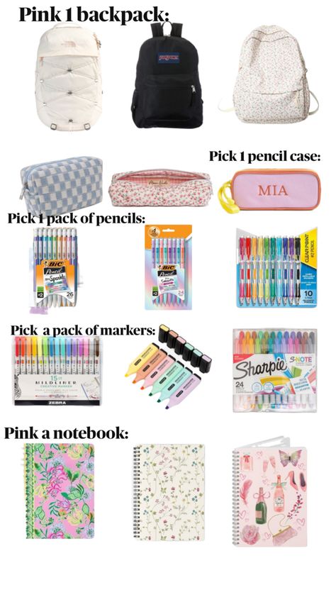 Bic Pencils, Pencil Case, Markers, Back To School, Notebook, Pencil, Backpacks, 10 Things, Pink