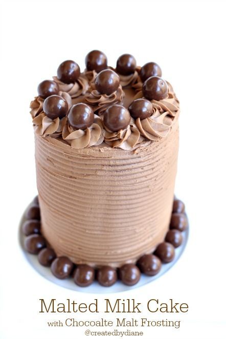 Malted milk cake topped with Chocolate Malt Frosting, this cake is moist and delicious and will soon be a favorite for everyone. Malted Milk Cake, Whopper Cake, Chocolate Malt, Milk Cake, Cake Stuff, Malted Milk, Delectable Desserts, Savory Recipes, Chocolate Frosting