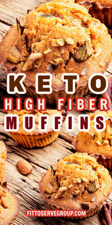 Keto High Fiber Muffins (Gluten-Free) Keto Fiber, Fiber Muffins, High Fiber Muffins, Fiber Muffin, High Fiber Low Carb, Keto Breakfast Muffins, High Fiber Breakfast, Healthy Low Fat Recipes, Keto Muffins