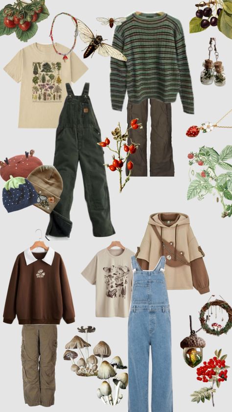 masc cottagecore outfits <3 Cottage Core Outfits Masculine, Cottagecore Comfy Outfit, Cottagecore Gender Neutral, Fairy Core Male Outfits, Cottagecore Outfits Masculine, Whimsy Masc, Cottagecore Nonbinary Outfits, Gender Neutral Cottagecore Outfits, Grunge Cottagecore Outfits Masc