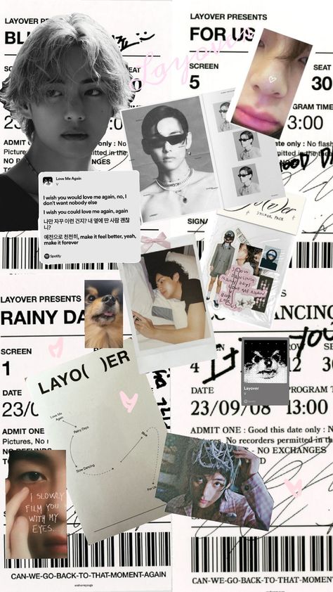 Taehyung Aesthetic Collage, Taehyung Collage Wallpaper, Taehyung Collage, Taehyung Layover, Wallpaper Collage Aesthetic, Taehyung Aesthetic Wallpaper, Bts Collage, Scrapbook Cover, V Bts Wallpaper