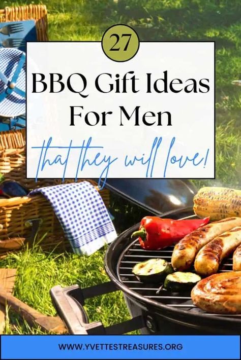 27 BBQ Gift Ideas For Men That They Will Love! - Best Online Gift Store Smoker Gift Basket Ideas, Grill Gifts For Men, Grilling Gifts For Men, Bbq Gift Basket Ideas, Gifts For Grillers, Bbq Gift Ideas, Bbq Gift Basket, Tub Accessories, Gourmet Baskets