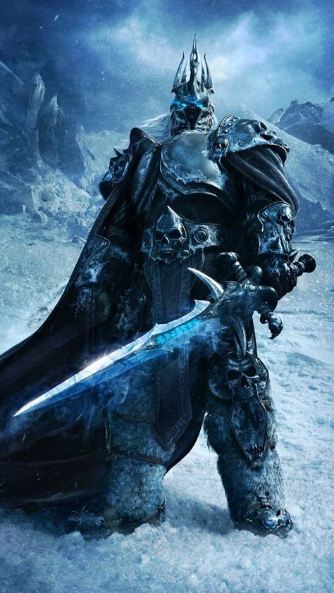 World of Warcraft Warcraft Wallpaper, Arthas Menethil, Mononoke Anime, Warcraft Movie, World Of Warcraft Characters, Warcraft Characters, Lich King, Warcraft Art, Mythical Creatures Art