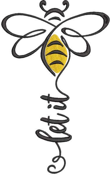 Let it bee embroidery design Bee Embroidery Design, Let It Bee, Animals Embroidery, Animal Embroidery Designs, Bee Embroidery, Bee Sticker, Bee Tattoo, Bee Art, Cute Bee