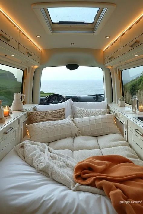 Sleeping Nook, Small Camper, Camper Interior Design, Small Travel Trailers, Campervan Life, Van Life Diy, Small Campers, Boat Life, Camper Renovation