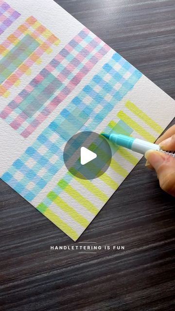 Tanisha | lettering | calligraphy on Instagram: "Checkered artwork🎨✨

I hope you enjoy watching this video!🫶🏼

.

.

.
I’m using:
Canson montval watercolour paper 
Doms pastel brush pens 
Brustro fude hard-tip brush pen
Pilot V sign pen

.

.

.

.

.

.

.

.

.

#Handletteringisfun #Handlettering #calligraphy #lettering  #moderncalligraphy #brushlettering  #calligraphyart  #letteringartist #LetteringIndia  #art" Pastel Brush Pen Art, Checkered Artwork, Brush Pen Art Ideas, Q Tip Art, How To Use Pastels, Checkered Paper, Dyi Art, Handlettering Calligraphy, Brush Pen Art