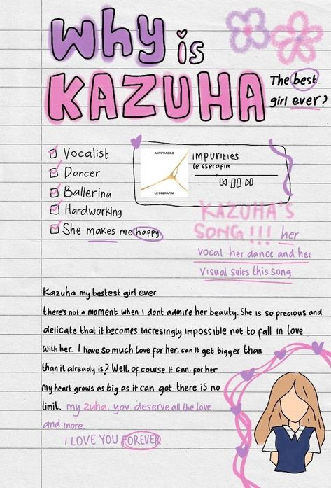 kazuhale_sserafim Kazuha Lesserafim Workout Routine, Le Sserafim Kazuha Workout Routine, Kazuha Lesserafim Workout, Le Serrafim Workout, Le Sserafim Workout Routine, Le Sserafim Drawing, A Not So Love Letter Kpop, Kazuha Workout Routine, Leserrafim Workout