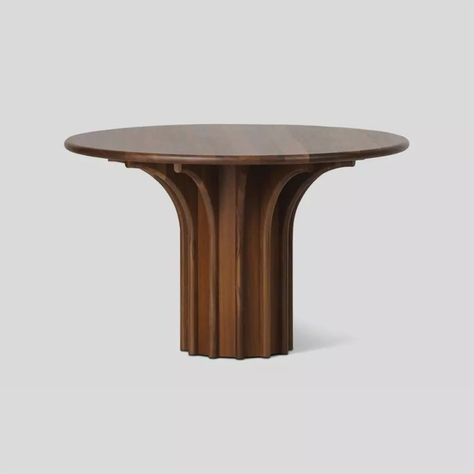 nau design (@nau_design) • Instagram photos and videos Architectural Aesthetic, Timber Veneer, Circular Table, Fixture Table, Console Cabinet, Counter Height Stools, Pedestal Table, Contemporary Aesthetic, Stainless Steel Frame