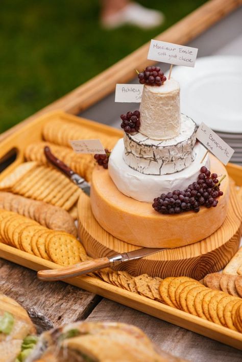 Wedding Cake Cheese Wheel, Cheese Tower, Cheese Wedding, Wedding Cake Tree, Cheese Wedding Cake, Wheel Cake, Cheese Wheel, Wedding Cake Stand, Wedding Cake Alternatives