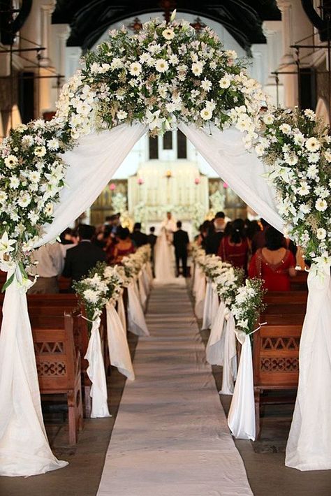 45 Breathtaking Church Wedding Decorations | Wedding Forward Rustic Church Wedding, Wedding Church Aisle, Church Aisle, Wedding Church Decor, Church Wedding Flowers, Kirkenes, Rustic Wedding Photos, Wedding Arch Rustic, Rustic Wedding Decorations