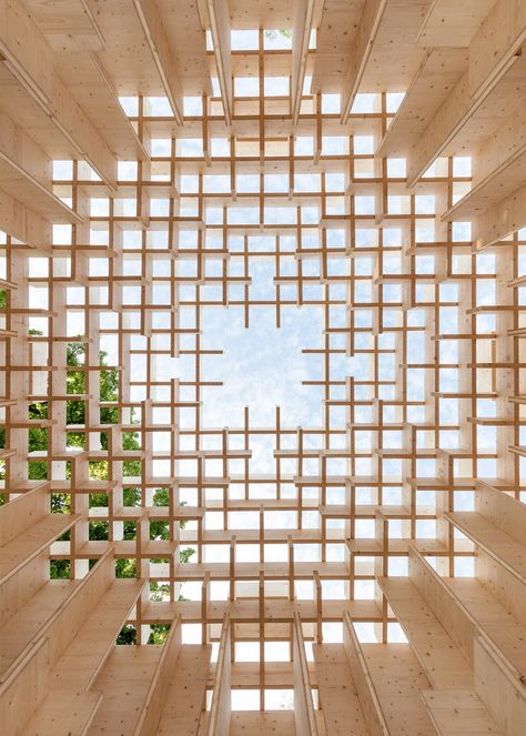 Kjellander + Sjöberg Forest of Venice installation at the Venice Architectural Biennale 2016 Wooden Pavilion, Detail Arsitektur, Pavilion Architecture, Modern Architecture Interior, Pavilion Design, Wooden Architecture, Wood Architecture, Wooden Structure, Timber Cladding