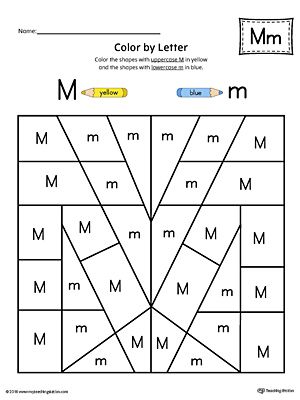 Uppercase Letter M Color-by-Letter Worksheet Worksheet.Fill your child's life with colors! The Uppercase Letter M Color-by-Letter Worksheet will help your child identify the uppercase letter M and discover colors and shapes. Letter M Worksheet, Letter M Crafts, Letter M Activities, Rozpoznawanie Liter, Letter M Worksheets, Color By Letter, Handwriting Worksheets For Kids, Moon Map, Letter Recognition Worksheets