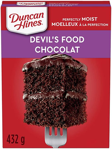 Duncan Hines Cake, Devil's Food Cake, Devils Food Cake Mix Recipe, Cupcake Mix, Single Serve Desserts, Devils Food Cake, Duncan Hines, Rich Chocolate Cake, Tasty Chocolate Cake