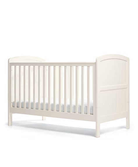 Dover Adjustable Cot Bed White | Nursery Furniture | Mamas & Papas White Nursery Furniture, Small Space Nursery, Cot Bed Mattress, Nursery Furniture Collections, Small Nurseries, Mattress Buying, Bed White, White Cot, Cot Bed