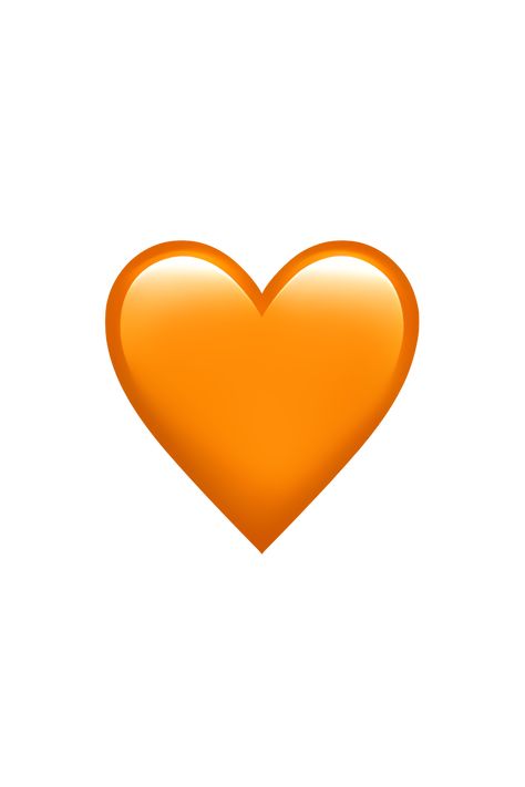 Orange Heart Icon, Iphone Heart Emoji, Orange Heart Emoji, Orange Emojis, Emojis Iphone, Iphone Png, Phone Emoji, Apple Emojis, Emoji Heart