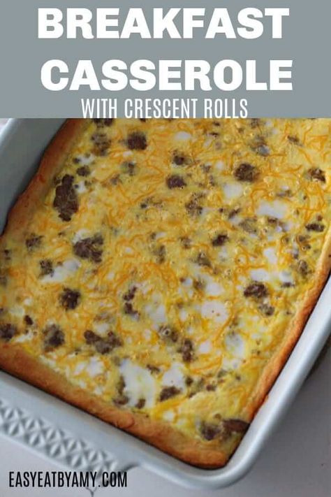 Crescent Rolls Breakfast, Breakfast Caseroles, Breakfast Casserole With Crescent, Cresent Roll Breakfast, Breakfast Casserole With Crescent Rolls, Casserole With Crescent Rolls, Breakfast Pizza Crescent Roll, Crescent Roll Breakfast Recipes, Sausage Breakfast Casserole