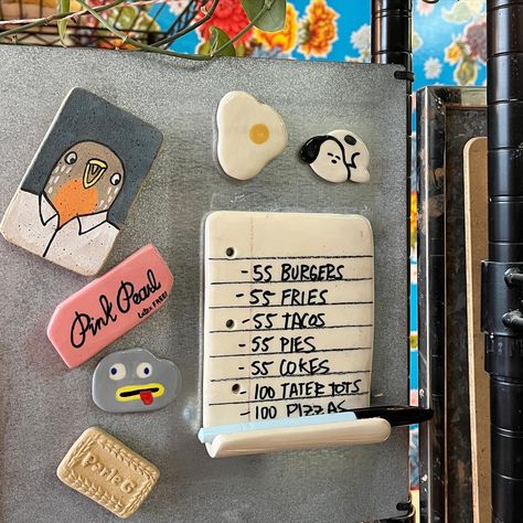 All Posts • Instagram Fridge Magnets Clay, Clay Magnet Ideas, Clay Fridge Magnets, Clay Fridge, Magnet Ideas, Clay Magnets, Diy Air Dry Clay, Air Dry Clay Projects, ดินปั้น Polymer Clay