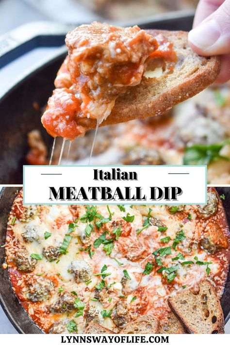 Italian Meatball Appetizers For Party, Mini Crock Pot Appetizers, Meatball Appetizers For Party Crockpot, Italian Meatball Appetizer Recipes, Italian Meatball Appetizer, Italian Dips Appetizers, Meatball Dip, Italian Dip, Italian Appetizers Easy