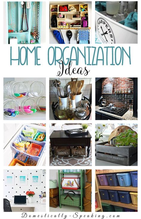 Home Organization Ideas | Organize your kitchen, garage, office and more #organization #storage #homeorganization Technology Organization Home, Home Organizing Categories, Big Family Organization Hacks, Storage And Organization Ideas, Storage Room Design, Small Home Big Family Organization, Get Organized With The Home Edit, Organizing Hacks, Organization Station